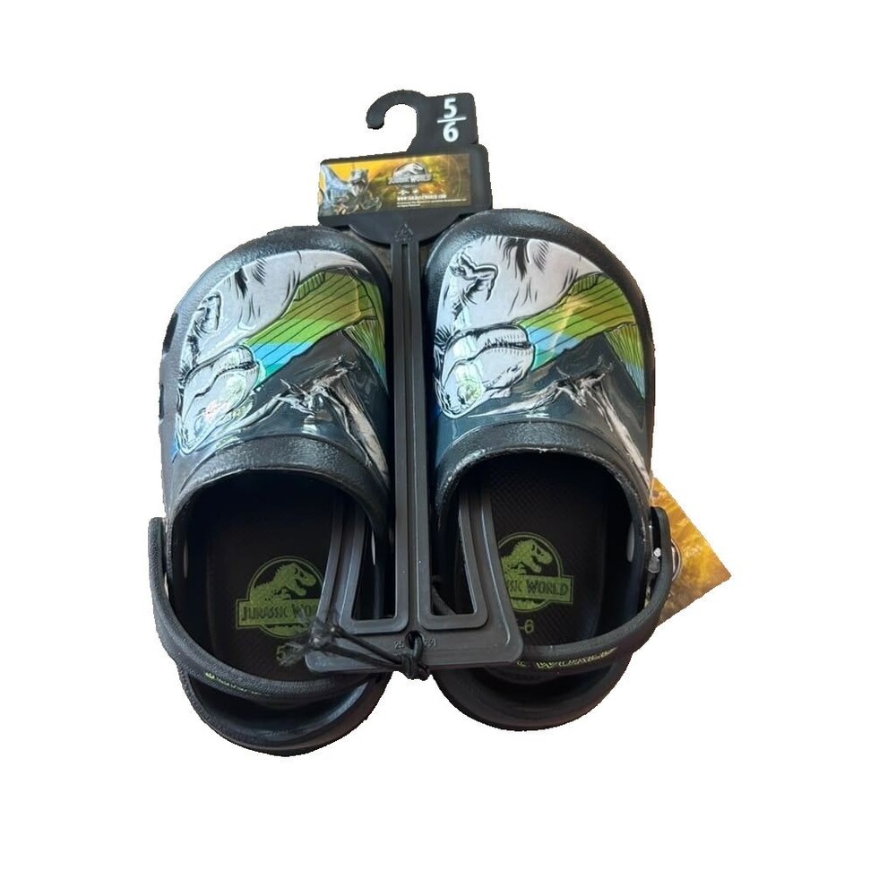 Jurassic World Clog with Back Strap Boys Size 5-6 Kids Shoes Sandals New
